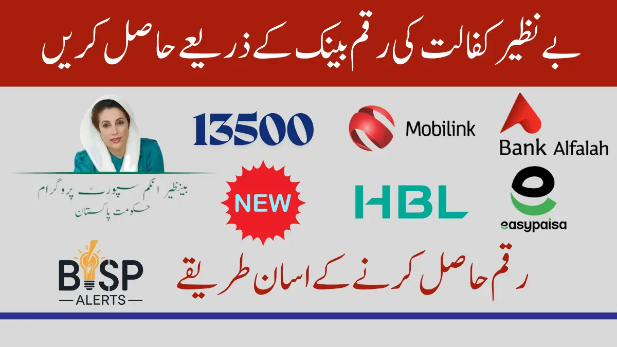 Benazir Kafaalat Payment Widraw By 6 Banks ATM System District Wise List