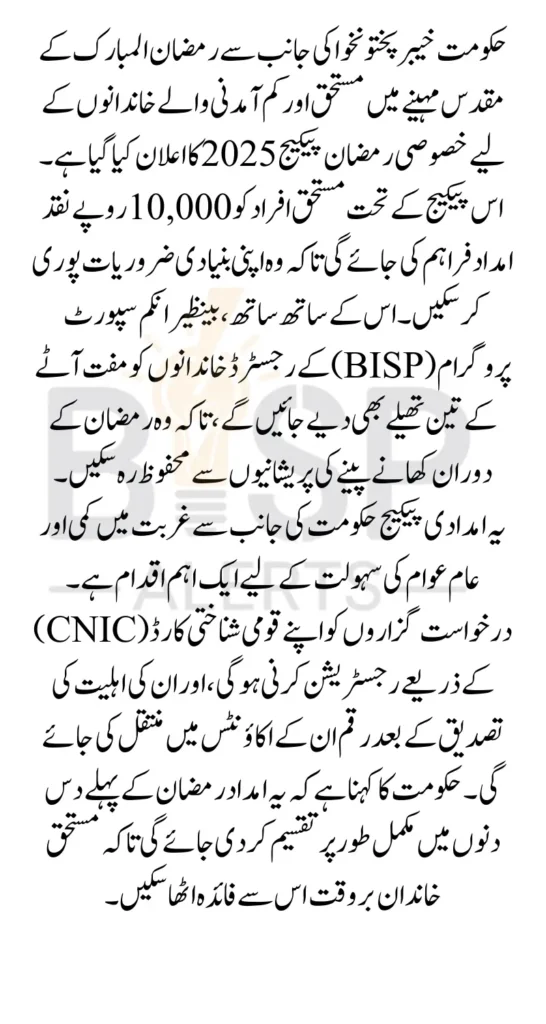 Ramzan Package Registration 2025 Online Apply KPK 10000 Payment Eligibility Latest Update
