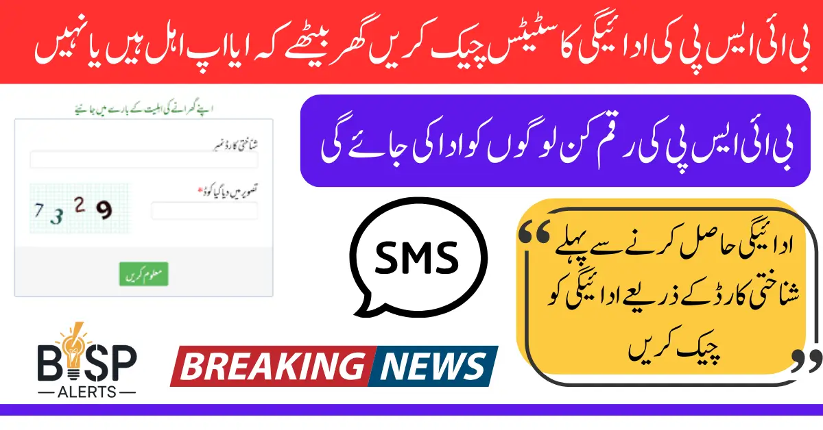 BISP 13500 April 2025 Payment Details Check Status Sitting At Home Using 2 Easy Method