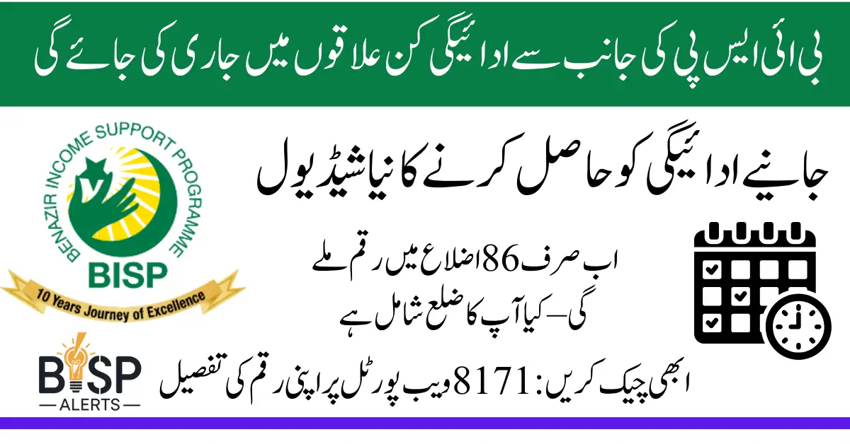 BISP April 2025 New Payment Rollout Begins Check If Your District Is Among the 86 in 1st Phase