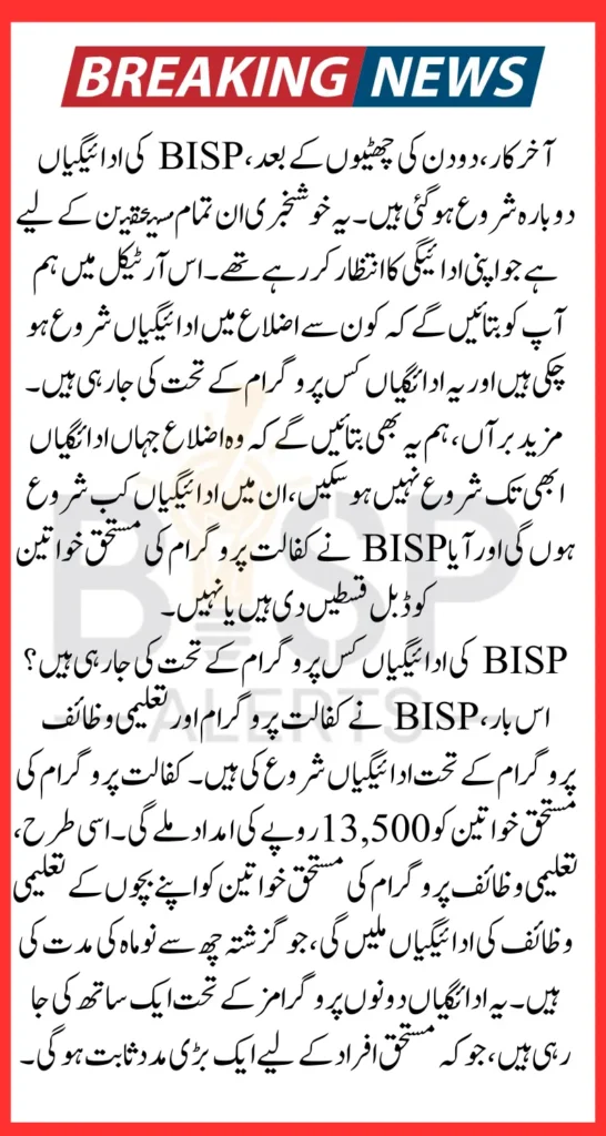 BISP Payments Resume After Two-Day Pause: Get the Latest April 2025 Update