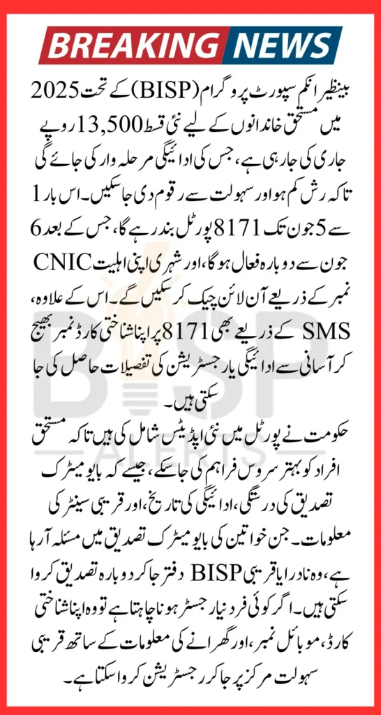 BISP 8171 Portal 2025 Check Eligibility Status Using CNIC Know Complete Details 