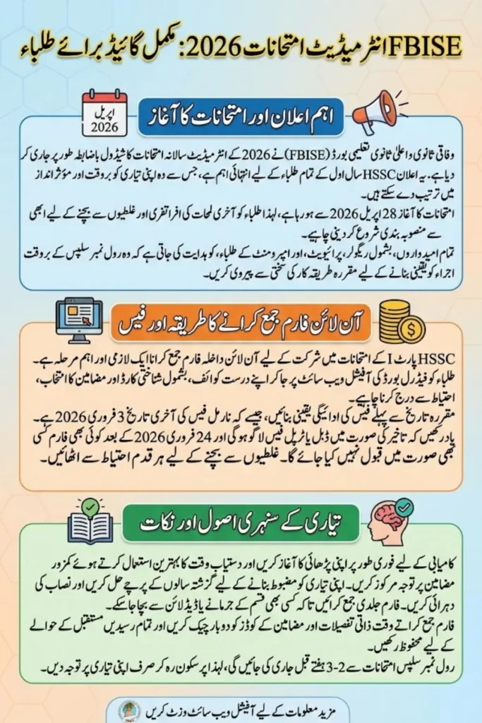 FBISE Confirms Intermediate Annual Exam Date 2026: Complete Guide for Students